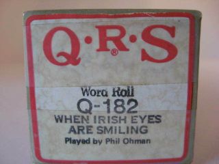 When Irish Eyes Are Smiling - Qrs Player Piano Roll Q - 182 - No Damage