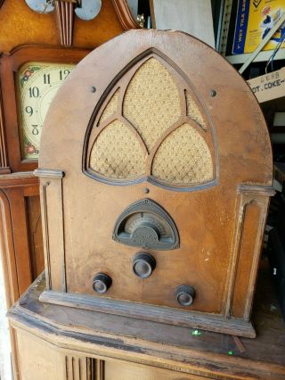 Atwater Kent Model 84 Cathedral Radio Un - Restored