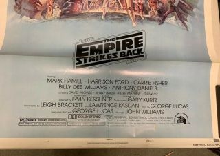 . Star Wars Empire Strikes Back Poster Style B Litho USA. 2