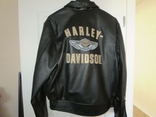 Harley Davidson 100th Anniversary Mens Leather Jacket Xl