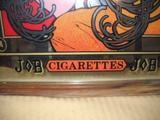 Vintage JOB Cigarette Papers Glass Mirror Bar Man Cave Garage Sign Retro Mucha 5