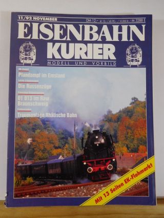 Eisenbahn Kurier 1992 November Mit 13 Seiten Ek Flohmarkt