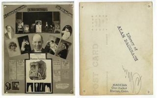 Doc Nixon Spirit Painting - Half A Postcard - Circa 1930s - Multiple Small Images - Pp