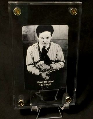Harry Houdini Magician Limited Qty Vintage Playing Cards Hand Cuff King Single