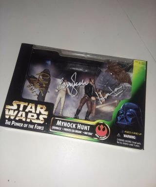 Mynock Hunt Stars Wars Chewbacca Princess Leia Han Solo Autographed