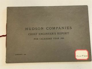 Hudson & Manhattan Rr (hudson Tubes) Chief Engineers Report For 1906