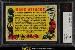 1962 Topps Mars Attacks Checklist 55 Bvg 7 Nrmt (pwcc)