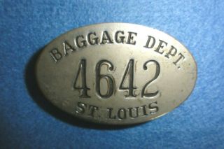 1920 ' s Railroad Badge,  Baggage Dept.  Union Station,  St.  Louis,  Mo. 4
