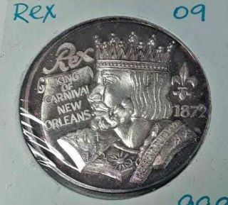 Rex 2009.  999 Fine Silver Doubloon Mardi Gras Krewe Favor St6027