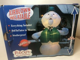 Sam Snowman Gemmy Christmas Airblown Inflatable Holiday Rudolph
