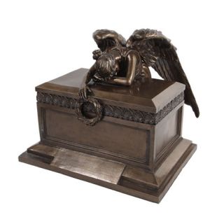 Weeping Angel Urn Bottom Load Figurine Statue Sculpture Bronze Color