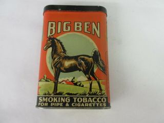 Vintage Advertising Big Ben Vertical Pocket Tin Tobacco Collectible 490 - Q