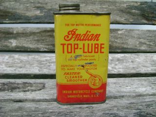 Rare 1940s Indian Motorcycle Top Lube Oil Can