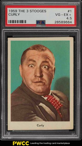 1959 Fleer The 3 Stooges Curly 1 Psa 4.  5 Vgex,  (pwcc)