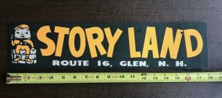 Vintage 3 Story Land Wildcat Loon Mountain Nh Bumper Sign Stickers
