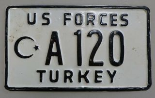 Military Usa License Plate Us Armed Forces Turkey