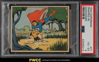 1940 Gum,  Inc.  Superman Setbreak Trapped In Quicksand 71 Psa 4 Vgex (pwcc)