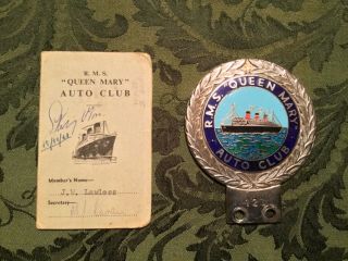 Stirling Moss Aston Martin Mercedes Rms Queen Mary Auto Club Cunard White Star