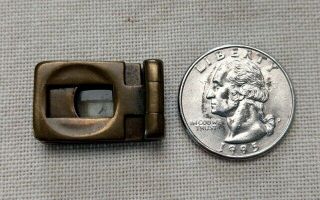 Antique Bausch & Lomb Miniature Folding Brass Magnifying Glass Pocket Magnifier