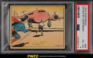 1940 Gum,  Inc.  Superman Setbreak Saved By Superman 68 Psa 4 Vgex (pwcc)
