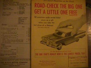 Edsel - (1958) - Paperwork