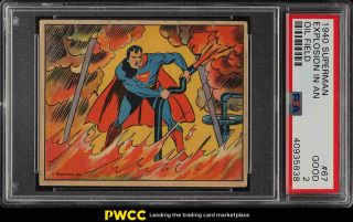 1940 Gum,  Inc.  Superman Setbreak Explosion In An Oil Field 67 Psa 2 Gd (pwcc)