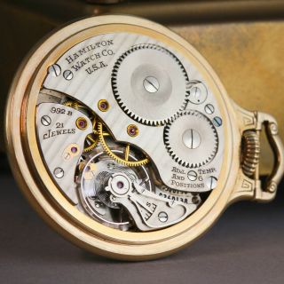 ⌚1949 Hamilton Railway Special 992b 21 Jewel 10k Gold Fld Pocket Watch Runs 