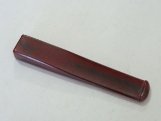 Rare Antique Red Cherry Amber Bakelite Faturan Veined Cigarette Holder 24,  6 Gr.