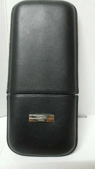 S.  T.  Dupont Leather 3 Cigar Holder Case