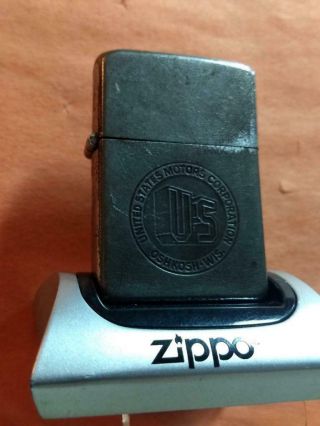 Korean Wartime 1952 Steel Zippo Lighter – Us Motors Co.  - 203 Patent