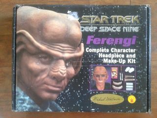 Nos Star Trek Ferengi Michael Westmore Headpiece And Make Up Kit