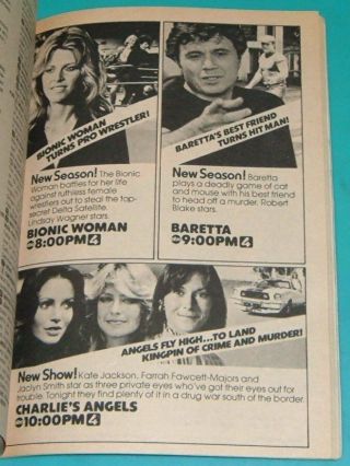 1976 TV GUIDE CHARLIES ANGELS 1ST COVER FARRAH FAWCETT KATE JACKSON 3