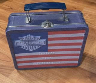 Harley - Davidson American Rustic Flag Lunchbox " Declare Your Independence "