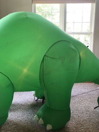 Airblown 9.  5’ Inflatable Lighted Christmas Dinosaur Brontosaurus Tree Yard Decor 6