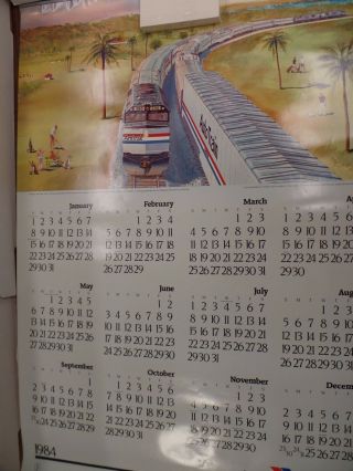 Amtrak 1984 34 X 24 Wall Calendar 062916dbe2