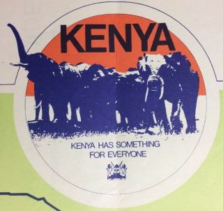 Fascinating Kenya Safari Map And Guide 19 X 28 Inches Nairobi Lake Victoria