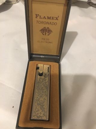 Vintage Flamex Toronado Slim Butane Lighter Made In Japan (rare)