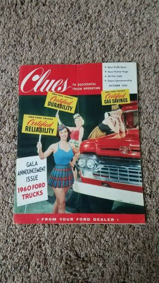 1960 Ford " Clues To Sucessful Truck Operation " Dealer Sales Brochure