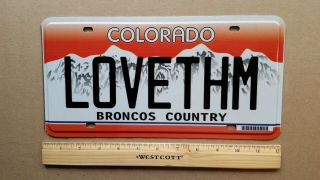License Plate,  Colorado,  Nfl,  Denver Broncos,  Love Thm (i) Love Them