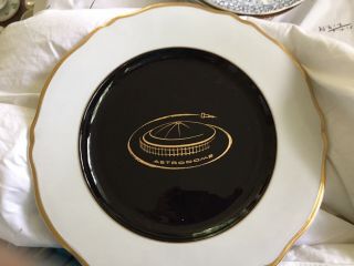 Opening Night Houston Astrodome Clubhouse Dinner Plate Rare 1965 Perfect Cond.