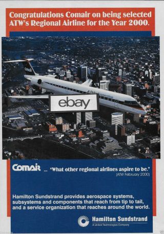 Delta Airlines Comair 2000 Canadair Crj 700 Over Cincinnati Airline Of Year Ad