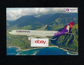 Hawaiian Airlines Airbus A330 N380ha Lithograph Postcard