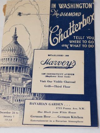 In Washington The Diamond Chatterbox Visitor Guide Holder 1938