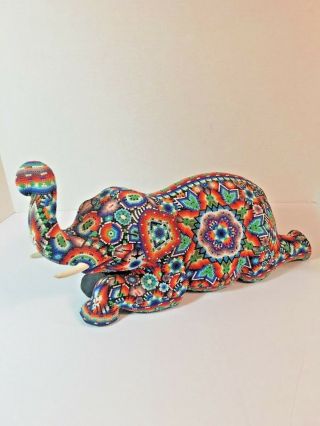 Huichol Art Beaded Elephant