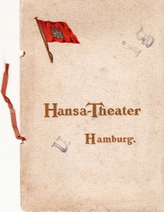 1935 Hansa Theater Hamburg Programme,  Circus,  Acting Play,  Elephants