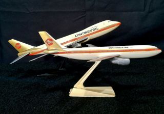 Vintage Continental Airlines Boeing 747 & Airbus A300 Desk Top Model Airplane