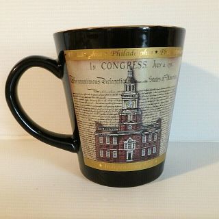 Philadelphia Independence Hall Liberty Bell 14 Oz.  Coffee Tea Souvenir Mug - Ln