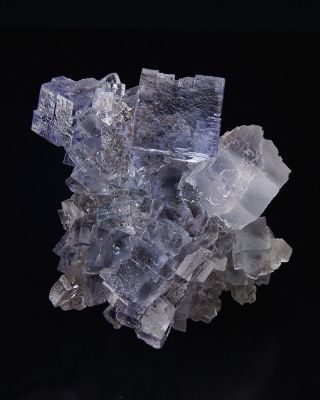 Gemmy Blue Fluorite Crystals On Matrix From La Viesca Mine - Spain