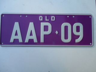 C2002 Queensland Optional Colour Purple Licence Plate