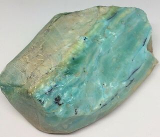 223g Indonesian Blue Opalized Petrified Wood Rough Carving Stone